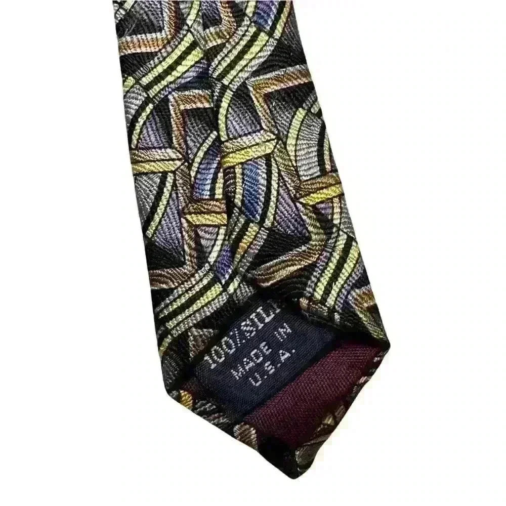 Men’s Vintage 1990s Jerry Garcia Tie - 100% Silk - Abstract Pattern